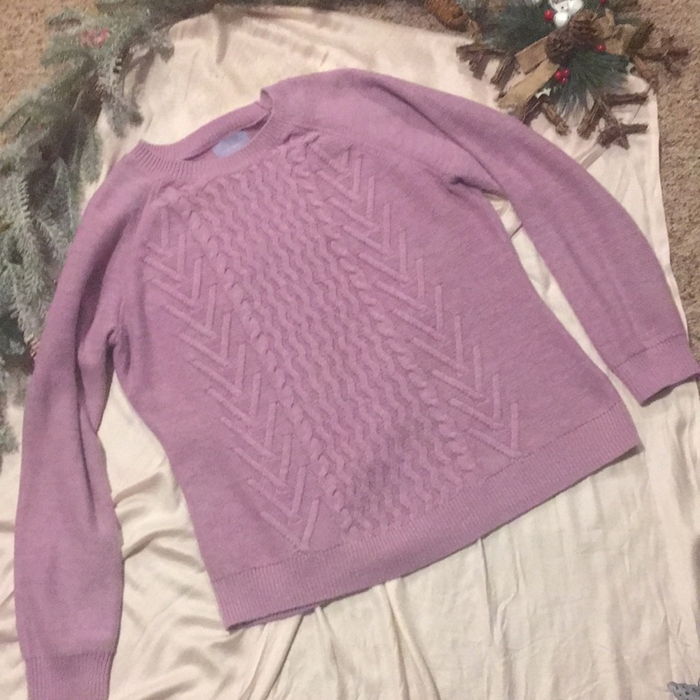 Laura Scott lavender sweater XL